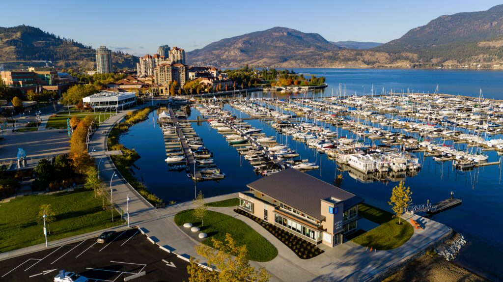 View of the pier in Kelowna